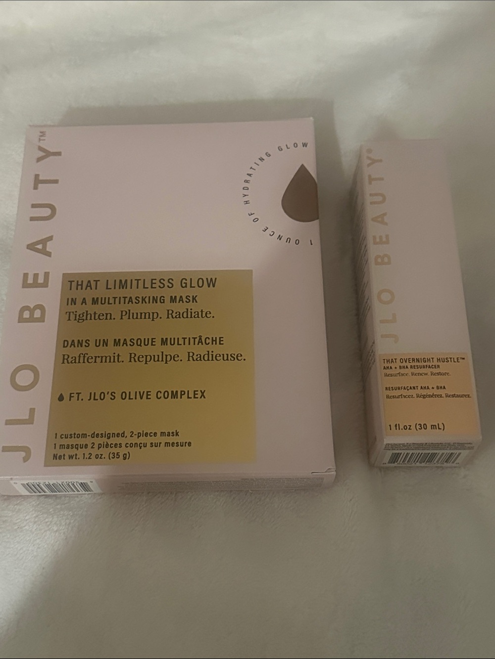 NIB JLo Beauty That Limitless Glow Mask and That Overnight Hustle Resurfacer